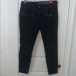 Black motorcycle jeans